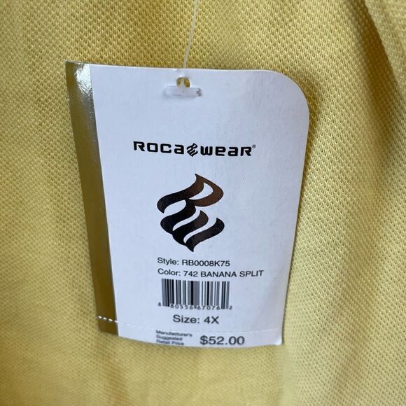 NWT Roca Wear Fly Threads Banana Split Polo Shirt Size 4X - Picture 6 of 6